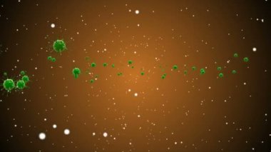 Coronavirus Hücreleri illüstrasyon arka planı. Coronavirus Covid-19 enfekte virüs 2019-ncov pnömoni kanında. Tıbbi Virüs gerçekçi bir model. Coronavirus duvar kağıdı. Mikroorganizmalar, Patojenler bakterisi.