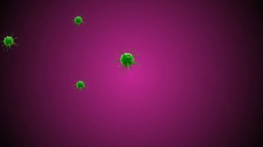Coronavirus Hücreleri illüstrasyon arka planı. Coronavirus Covid-19 enfekte virüs 2019-ncov pnömoni kanında. Tıbbi Virüs gerçekçi bir model. Coronavirus duvar kağıdı. Mikroorganizmalar, Patojenler bakterisi.