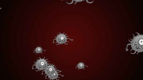 Illustration Coronavirus Cells Toile Fond Coronavirus Covid Virus Infecté 2019 — Video
