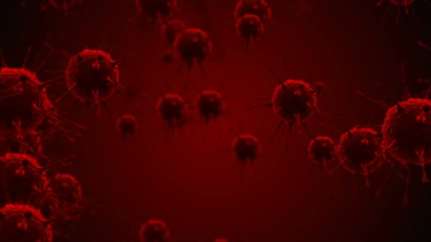 Koronavirové Buňky Ilustrační Pozadí Koronavirus Covid Infekovaný Virus 2019 Ncov — Stock video