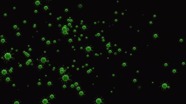 Coronavirus Κύτταρα Εικονογράφηση Φόντο Ιός Του Coronavirus Covid Μολυσμένος Ιός — Αρχείο Βίντεο