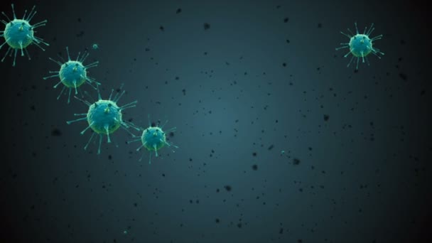Latar Belakang Ilustrasi Sel Coronavirus Coronavirus Covid Infected Virus Pneumonia — Stok Video