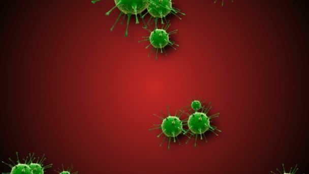 Fondo Ilustración Células Coronavirus Coronavirus Covid Infected Virus 2019 Ncov — Vídeos de Stock