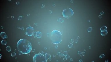 Coronavirus, Covid-19 Aşıları. Coronavirus aşısı arka plan görüntüleri. Dezenfekte köpükleri jel. Kovid 19 aşı haplarından oluşan yüzen hücreler insan organizmasında. Siyah arkaplanda Coronavirus hücresi.