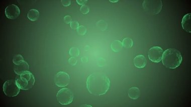 Coronavirus, Covid-19 Aşıları. Coronavirus aşısı arka plan görüntüleri. Dezenfekte köpükleri jel. Kovid 19 aşı haplarından oluşan yüzen hücreler insan organizmasında. Siyah arkaplanda Coronavirus hücresi.