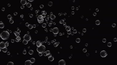 Coronavirus, Covid-19 Aşıları. Coronavirus aşısı arka plan görüntüleri. Dezenfekte köpükleri jel. Kovid 19 aşı haplarından oluşan yüzen hücreler insan organizmasında. Siyah arkaplanda Coronavirus hücresi.