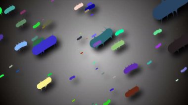 Coronavirus Covid-19 enfekte virüs 2019-ncov pnömoni kanında. Tıbbi Virüs gerçekçi bir model. Coronavirus animasyonu. Mikroorganizmalar, Patojen bakterileri. Parçacıklar. Hücrelerin grip virüsü modelleri.