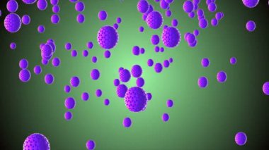 Coronavirus, Covid-19 Aşıları. Coronavirus aşısı çizimi. Dezenfeksiyon kabarcıkları jel.