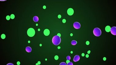 Coronavirus, Covid-19 Aşıları. Coronavirus aşısı çizimi. Dezenfeksiyon kabarcıkları jel.