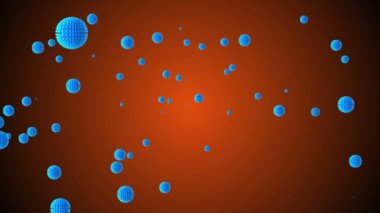Coronavirus Covid-19 enfekte virüs 2019-ncov pnömoni kanında. Tıbbi Virüs gerçekçi bir model. Coronavirus animasyonu. Mikroorganizmalar, Patojen bakterileri. Parçacıklar. Hücrelerin grip virüsü modelleri.