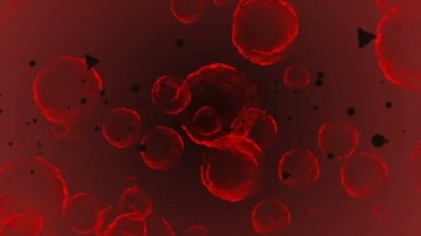 Coronavirus, Covid-19 Aşıları. Coronavirus aşısı arka plan görüntüleri. Dezenfekte köpükleri jel. Kovid 19 aşı haplarından oluşan yüzen hücreler insan organizmasında. Siyah arkaplanda Coronavirus hücresi.