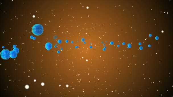 コロナウイルスCovid 19感染ウイルス2019 Ncov肺炎 医学ウイルスの現実的なモデル コロナウイルスのアニメーション 微生物病原菌 記事だ 細胞のインフルエンザウイルスモデル — ストック動画