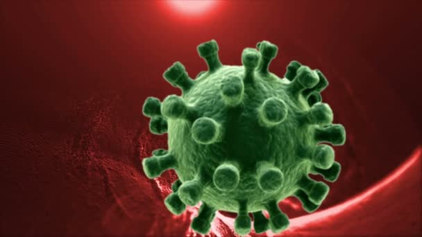 Illustrazione Medica Sfondo Animazione Cellule Virus Batterici Nel Mondo Virus — Video Stock