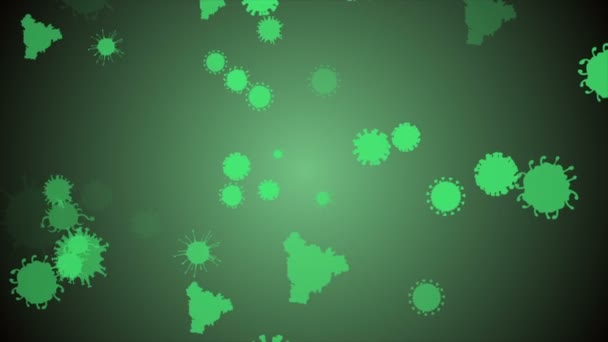 Медична Ілюстрація Анімація Тла Клітин Бактеріальних Вірусів Світі Вірус Ризику — стокове відео