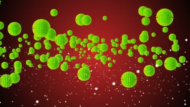 Coronavirus Covid Infected Virus 2019 Ncov Pneumonia Blood Modelo Realista — Vídeos de Stock