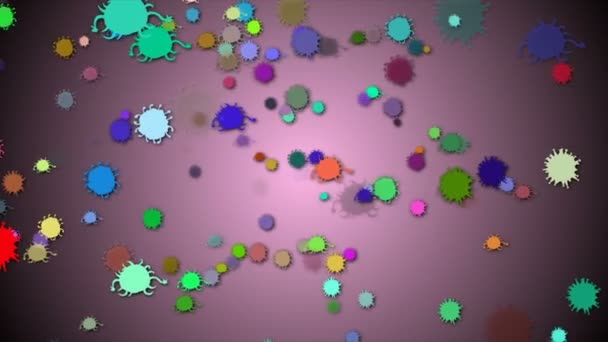 Медицинская Иллюстрация Анимация Фона Клеток Вирусов Бактерий Мире Вирус Человеческого — стоковое видео