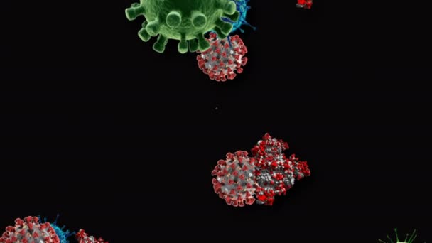 Coronavirus Vacunas Covid Imágenes Fondo Vacuna Contra Coronavirus Desinfección Bubbles — Vídeo de stock