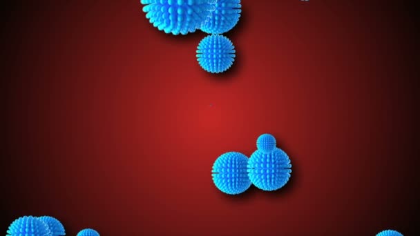 Coronavirus Covid Infectado Vírus 2019 Ncov Pneumonia Sangue Modelo Realista — Vídeo de Stock