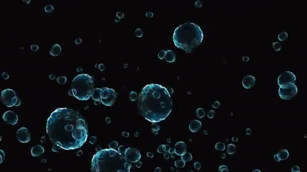 Коронавірус Ковід Вакцина Coronavirus Vaccine Background Footage Бульбашки Дезінфекції Плавучі — стокове відео
