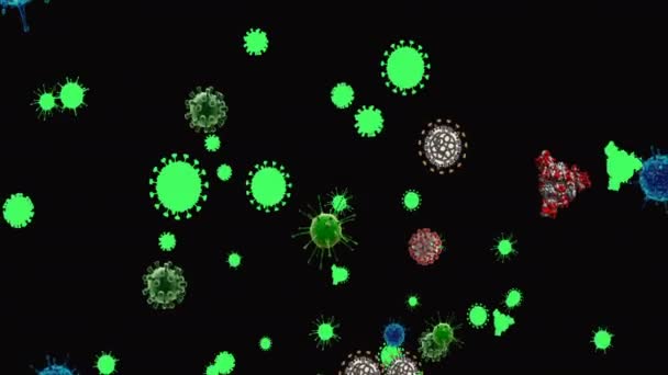 Coronavirus Covid Vacciner Bakgrundsfilm Coronavirus Vaccin Desinficera Bubbles Gel Flytande — Stockvideo