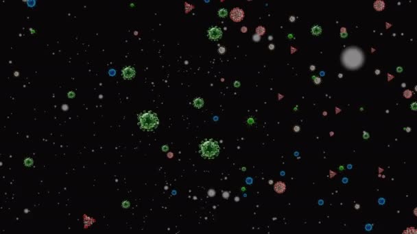 Coronavirus Vacunas Covid Imágenes Fondo Vacuna Contra Coronavirus Desinfección Bubbles — Vídeo de stock