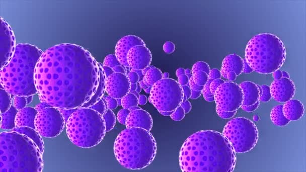 Coronavirus Covid 19感染病毒2019 Ncov肺炎 医学病毒现实模型 Coronavirus动画 微生物 病原体细菌 流感病毒细胞模型 — 图库视频影像