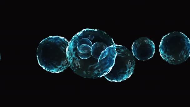 Коронавірус Ковід Вакцина Coronavirus Vaccine Background Footage Бульбашки Дезінфекції Плавучі — стокове відео