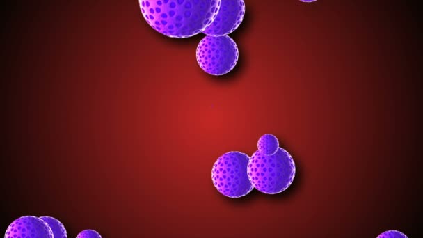 Coronavirus Covid 19感染病毒2019 Ncov肺炎 医学病毒现实模型 Coronavirus动画 微生物 病原体细菌 流感病毒细胞模型 — 图库视频影像