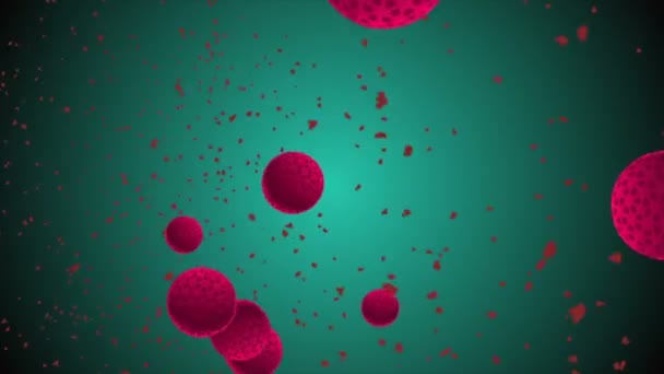 Coronavirus Covid Enfekte Virüs 2019 Ncov Pnömoni Kanında Tıbbi Virüs — Stok video