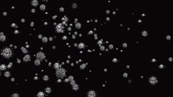 Illustrazione Medica Sfondo Animazione Cellule Virus Batterici Nel Mondo Virus — Video Stock