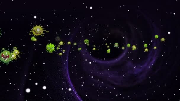 Medische Illustratie Animatie Achtergrond Van Cellen Bacteriële Virussen Wereld Menselijk — Stockvideo
