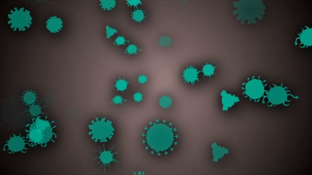 Illustrazione Medica Sfondo Animazione Cellule Virus Batterici Nel Mondo Virus — Video Stock