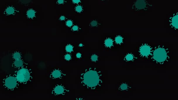 Ilustração Médica Fundo Animação Das Pilhas Vírus Das Bactérias Mundo — Vídeo de Stock