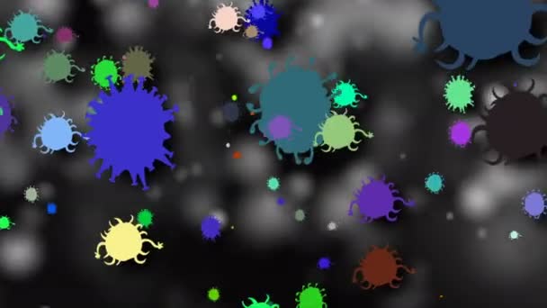 Medical Illustration Animation Background Cells Bacteria Viruses World Human Risk — Stock Video