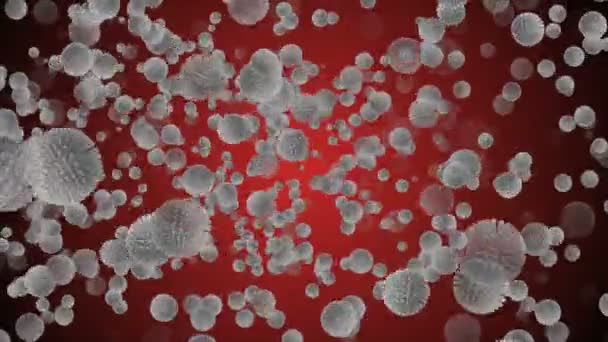 Инфицированный Вирус Коронавируса Ковид 2019 Нков Пневмония Крови Медицинский Вирус — стоковое видео