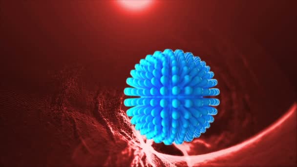 Coronavirus Covid Infected Virus 2019 Ncov Pneumonia Blood Modelo Realista — Vídeos de Stock