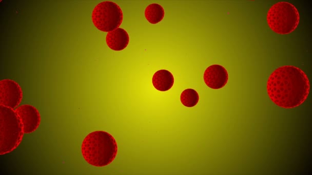 Coronavirus Covid Infected Virus 2019 Ncov Pneumonia Blood Modelo Realista — Vídeos de Stock