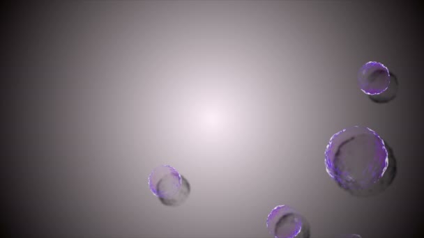 Coronavirus Covid Vaccins Coronavirus Vaccin Achtergrondbeelden Desinfectie Bubbles Gel Zwevende — Stockvideo