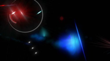 Çok renkli ışık ışınlarından lazer gösterisi. Müzik festivali, lazer arka plan illüstrasyonu..