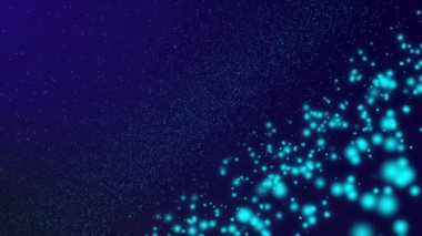 Parlayan parçacıklarla soyut arkaplan. Düşen ışıkların 3d çizimi