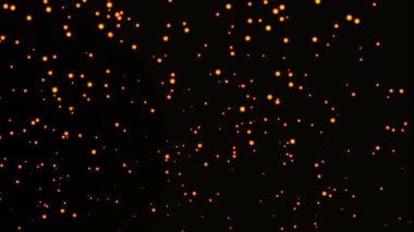 abstract dark background with glowing round particles