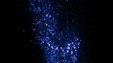 Mavi parıltılı soyut siyah arkaplan