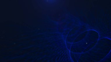 Parlayan parçacıkların olduğu soyut koyu arkaplan