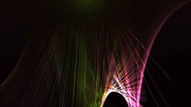 Parlayan parçacıkların olduğu soyut koyu arkaplan