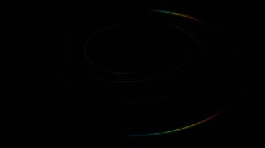 Koyu arkaplanda parlayan parlak ışık demetleri