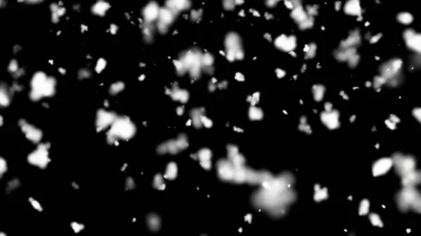 Абстрактный Черный Фон Падающим Снегом — стоковое фото