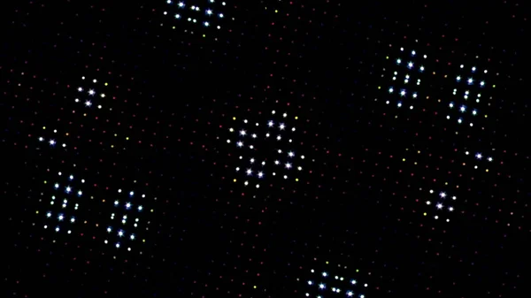 Abstract Dark Background Dots Pattern Led Pixels Screen Lights — Photo