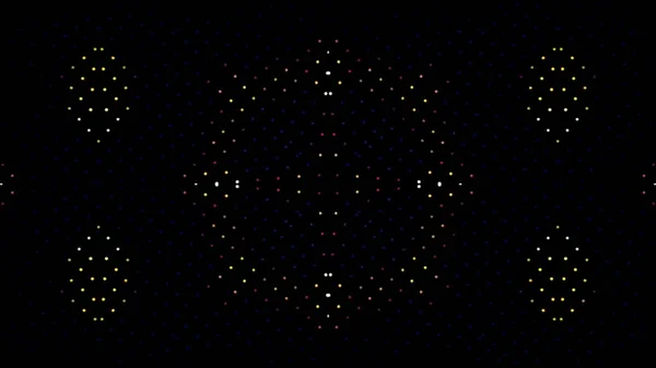 Abstract Dark Background Dots Pattern Led Pixels Screen Lights — ストック写真