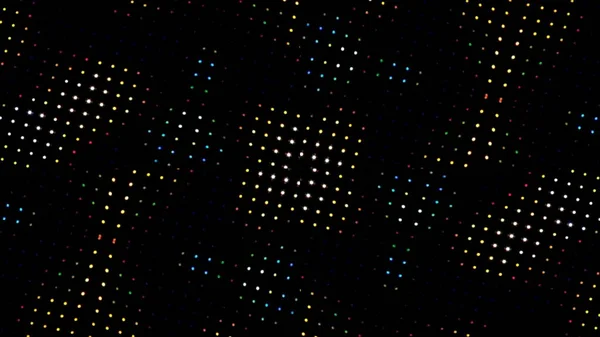 Abstract Dark Background Dots Pattern Led Pixels Screen Lights — Foto Stock