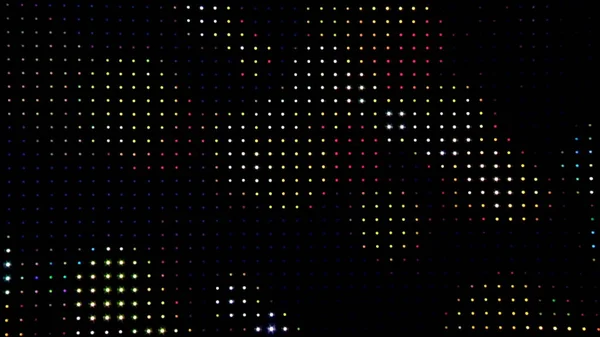 Abstract Dark Background Dots Pattern Led Pixels Screen Lights — Photo